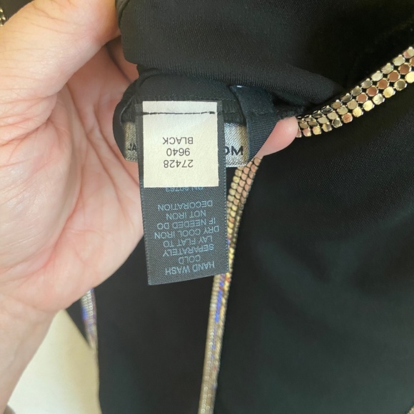 Moda International Black Tank Dress with Sequin Detail Size 12 - Picture 4 of 5